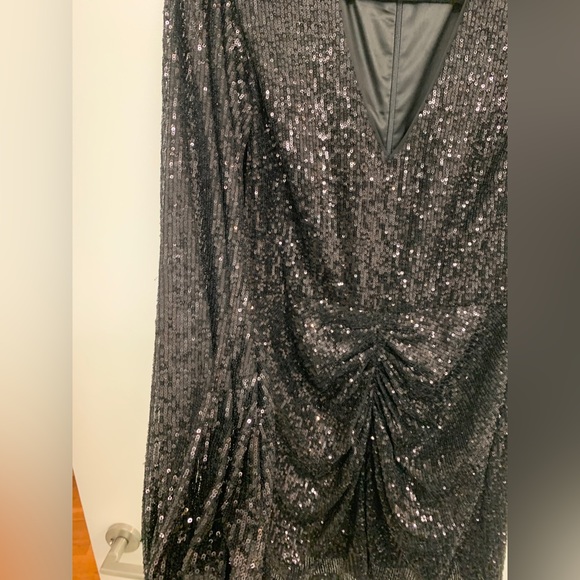 Parker Black Sequined Dress - Picture 2 of 4